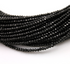 Black Spinel Micro Faceted Rondelle Beads,  (BSPN/1mm/MICRO)